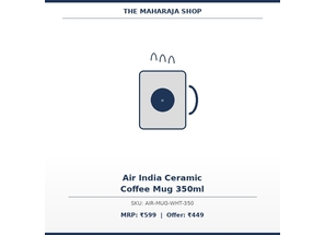 Air India Ceramic Coffee Mug 350ml