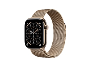 Apple Watch Series 11 GPS + Cellular 42mm Gold Titanium Case with Gold Milanese Loop