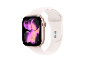 Apple Watch Series 11 GPS + Cellular 42mm Rose Gold Aluminium Case with Light Blush Sport Band - M/L