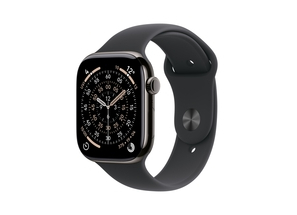 Apple Watch Series 11 GPS + Cellular 46mm Slate Titanium Case with Black Sport Band - S/M