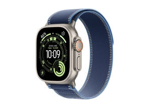 Apple Watch Ultra 3 GPS + Cellular 49mm Natural Titanium Case with Blue/Bright Blue Trail Loop - S/M