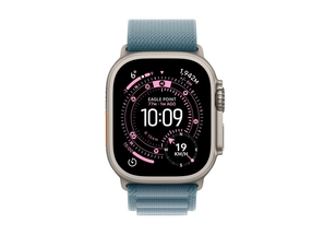 Apple Watch Ultra 3 GPS + Cellular 49mm Natural Titanium Case with Light Blue Alpine Loop - Large