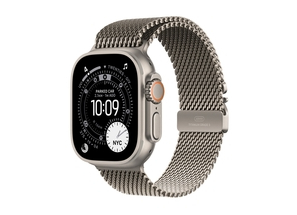 Apple Watch Ultra 3 GPS + Cellular 49mm Natural Titanium Case with Natural Titanium Milanese Loop - Medium