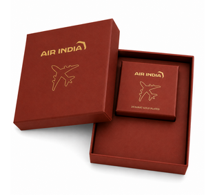Air India Desk Paperweight - Gold plated