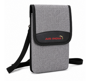 Air India Travel Utility Pouch with sling strap, Mobile holder cum wallet