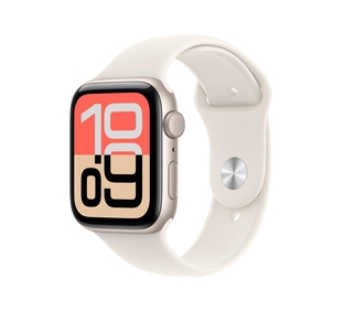 Apple Watch SE 3 GPS 44mm Starlight Aluminium Case with Starlight Sport Band - S/M