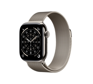 Apple Watch Series 11 GPS + Cellular 46mm Natural Titanium Case with Natural Milanese Loop - M/L