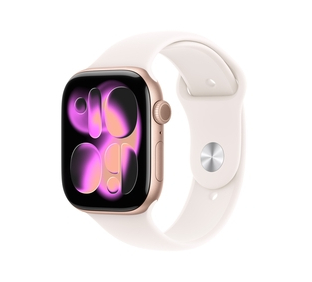 Apple Watch Series 11 GPS 42mm Rose Gold Aluminium Case with Light Blush Sport Band - S/M