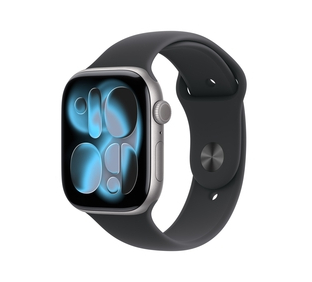 Apple Watch Series 11 GPS 46mm Space Grey Aluminium Case with Black Sport Band - M/L