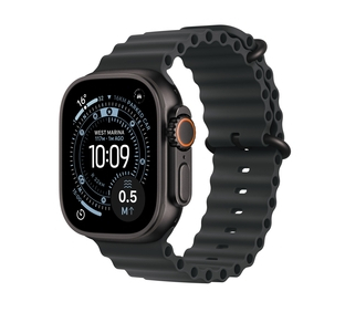 Apple Watch Ultra 3 GPS + Cellular 49mm Black Titanium Case with Black Alpine Loop - Medium