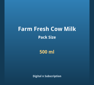 Farm Fresh Cow Milk - 500 ml