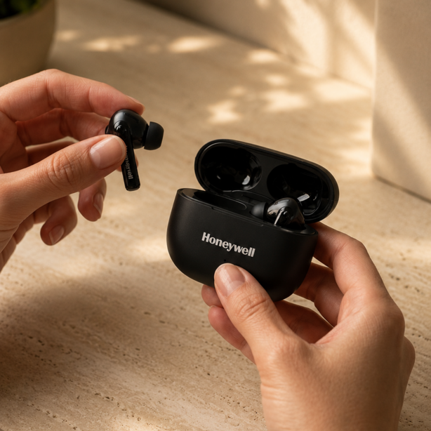 Honeywell Suono P2100 Truly Wireless Bluetooth Earbuds - Black